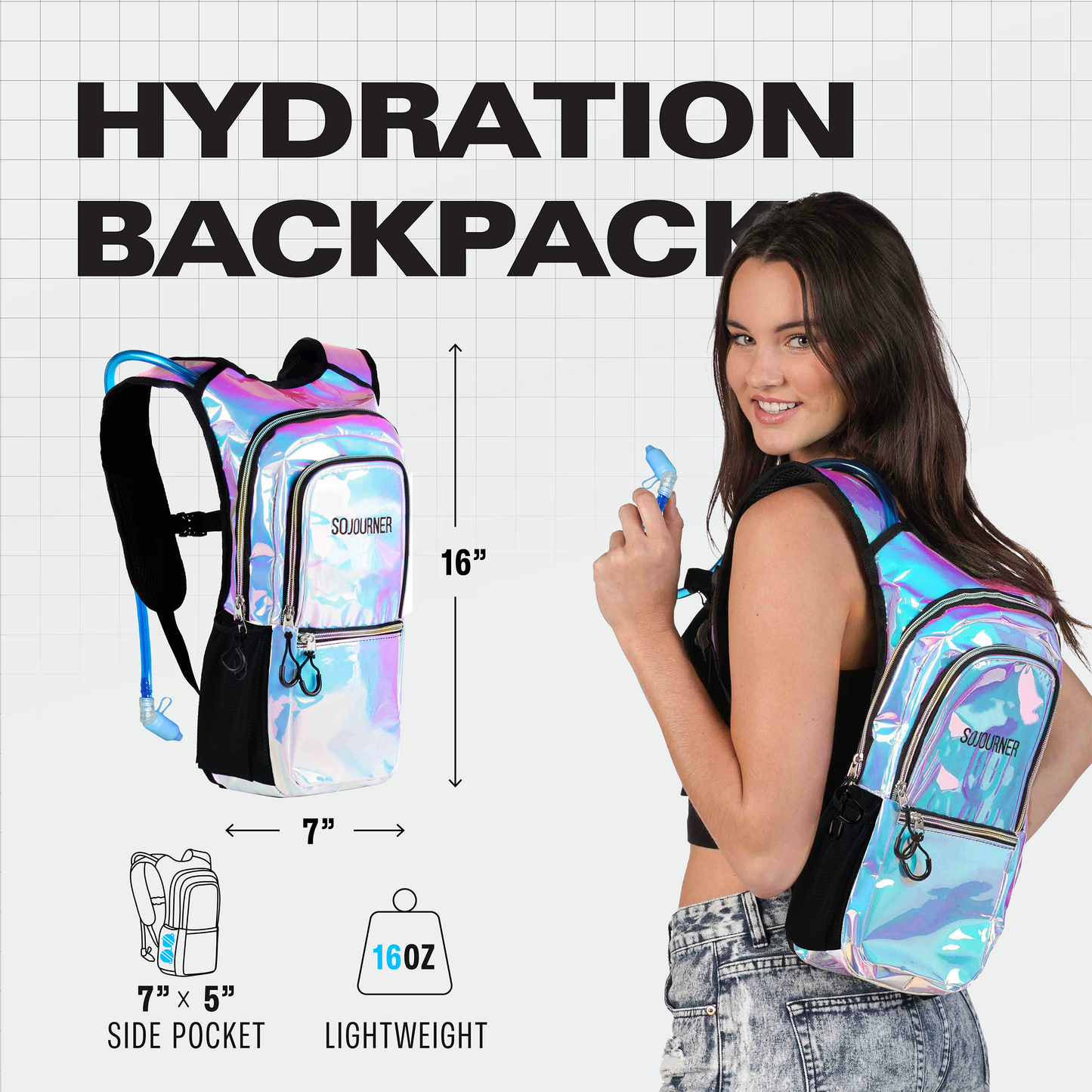Endurance Hydration Pack — 2L Festival Backpack in Multiple Colors