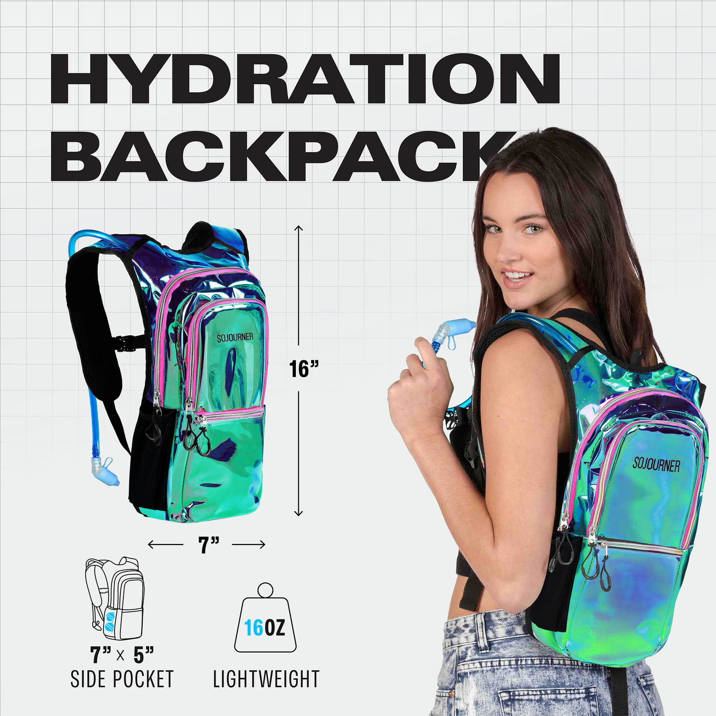 Endurance Hydration Pack — 2L Festival Backpack in Multiple Colors