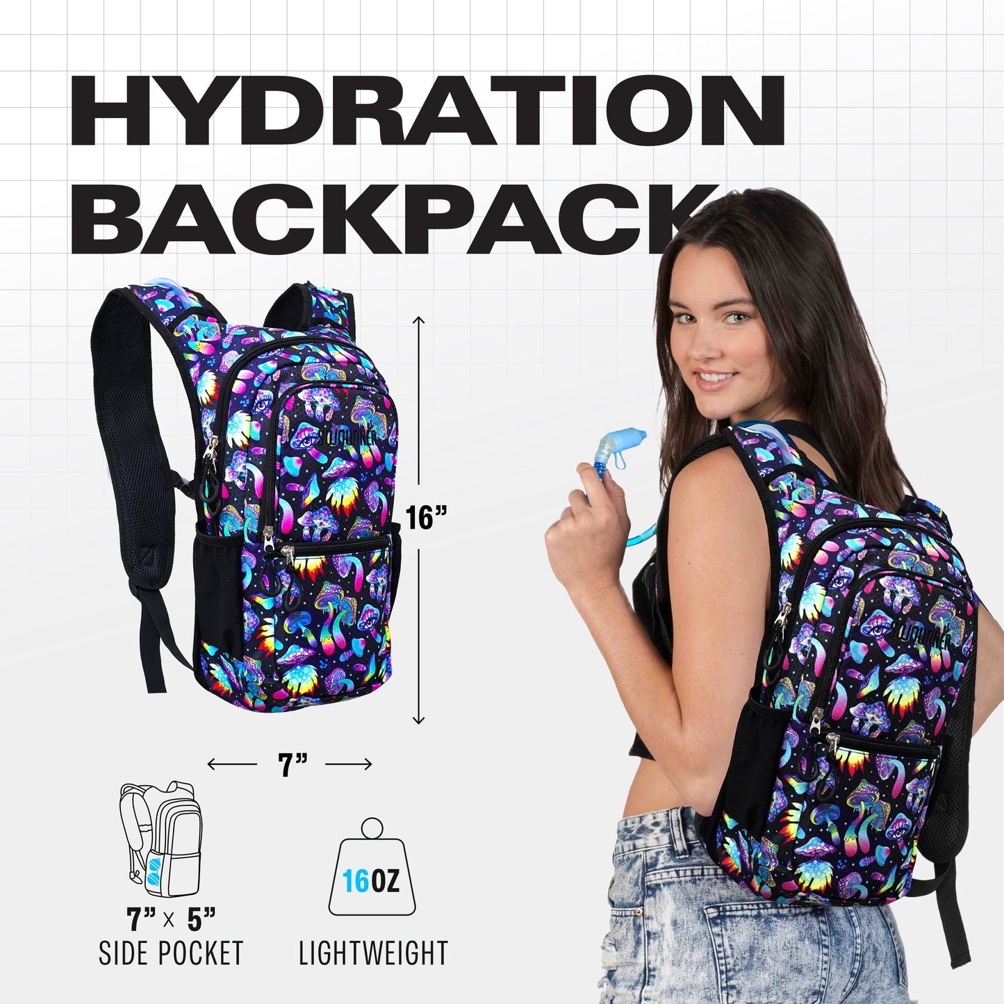 Endurance Hydration Pack — 2L Festival Backpack in Multiple Colors