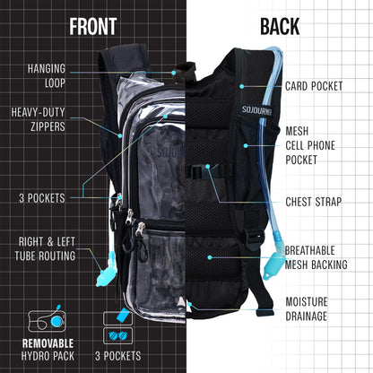 Endurance Hydration Pack — 2L Festival Backpack in Multiple Colors