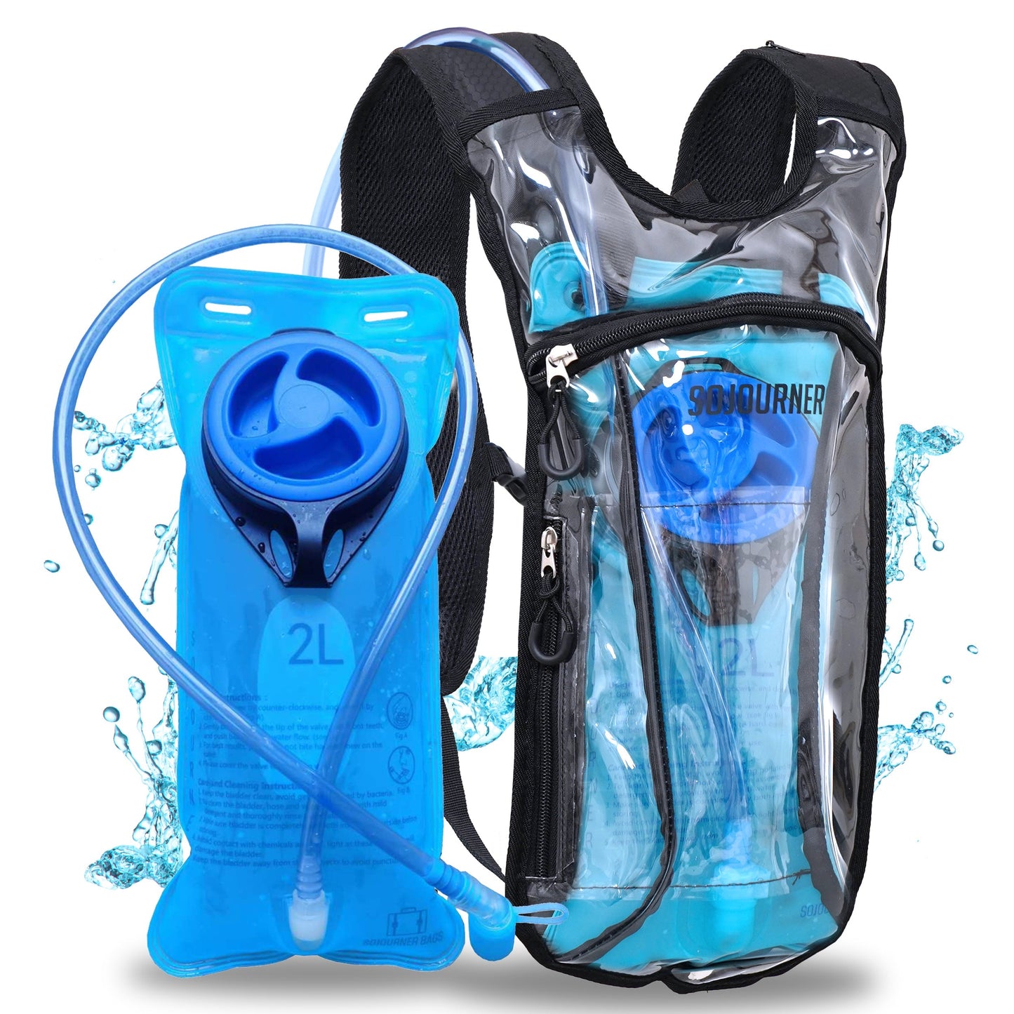 Momentum Hydration Pack - 2L Lightweight Festival Backpack - Select from Multiple Colors
