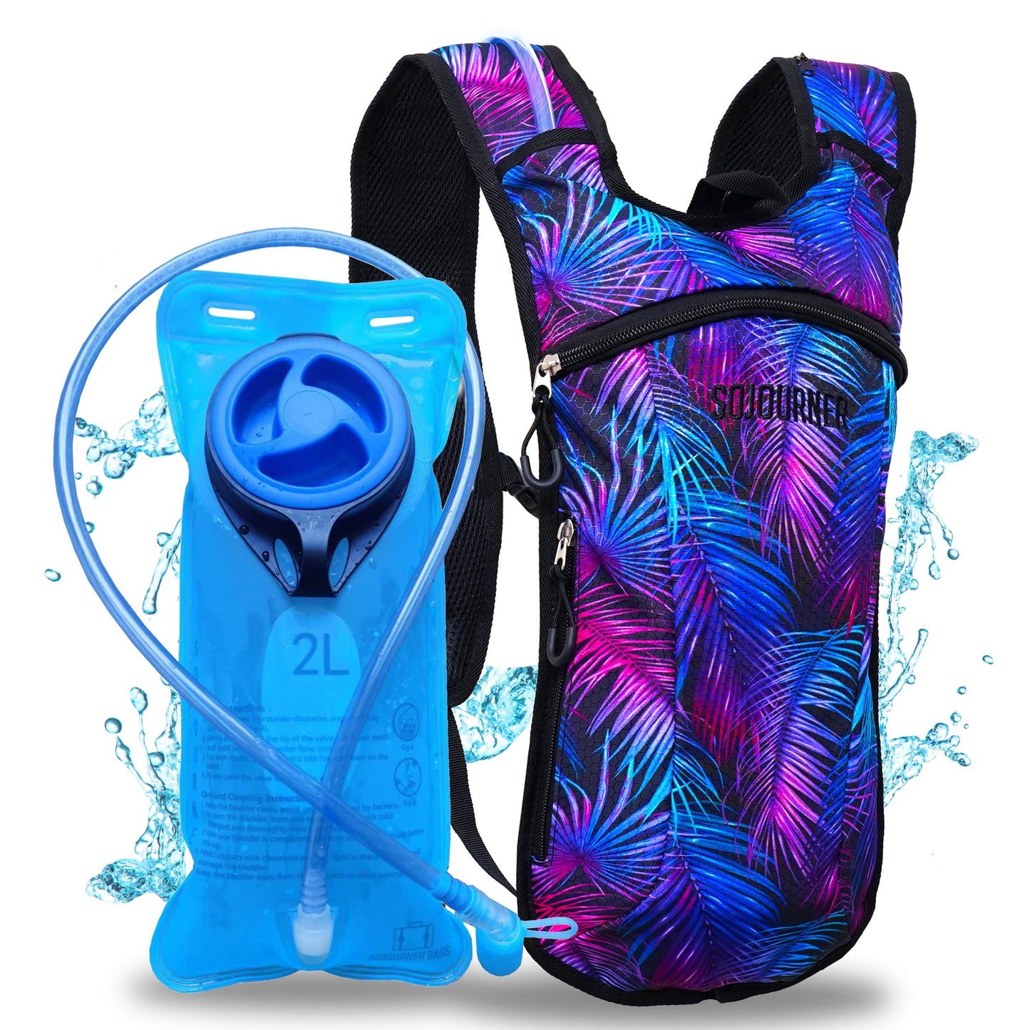 Momentum Hydration Pack - 2L Lightweight Festival Backpack - Select from Multiple Colors
