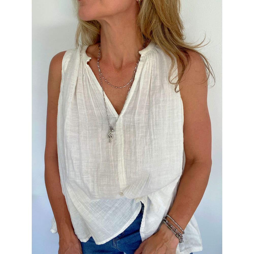 Treble Clef Pendant Necklace — Stainless Steel