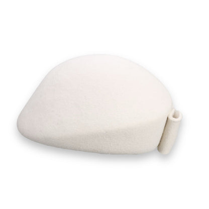 The Head-Turner Structured Beret — White