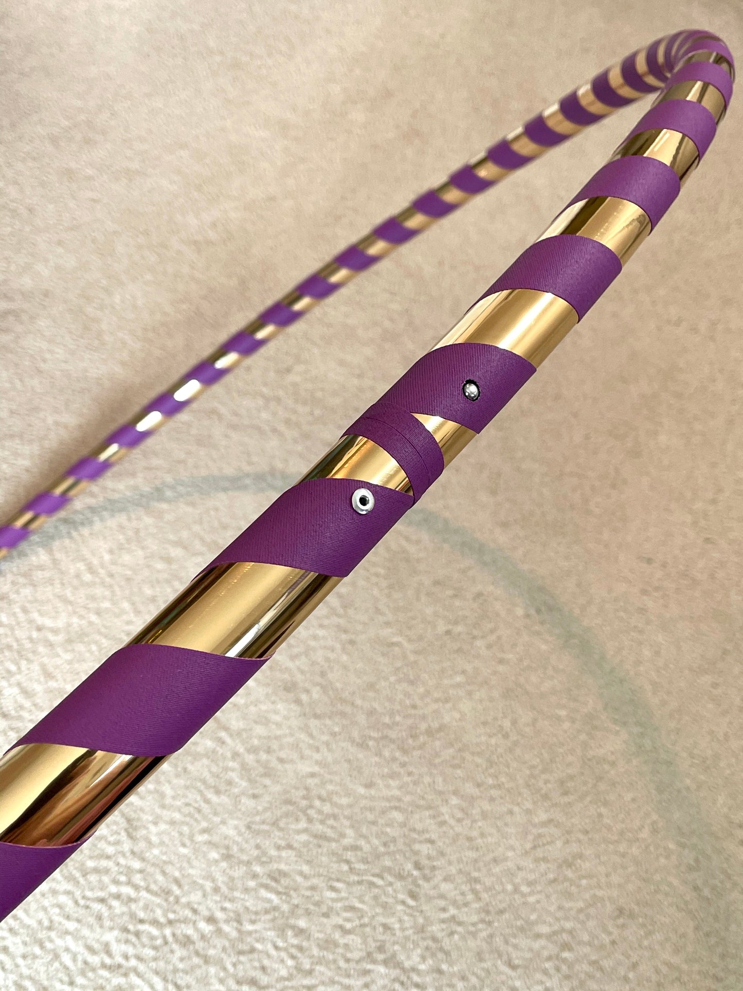 Prism Flow Fitness Hoop — Mirror & Holographic Grip Edition