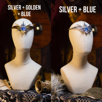 Arcane Intellect Headband — Silver / Blue / Gold | Custom Made