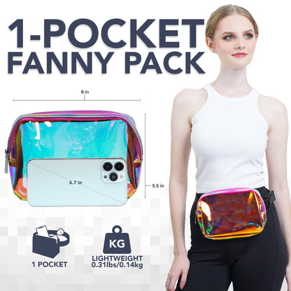 Holographic Festival Fanny Pack — Multiple Colors
