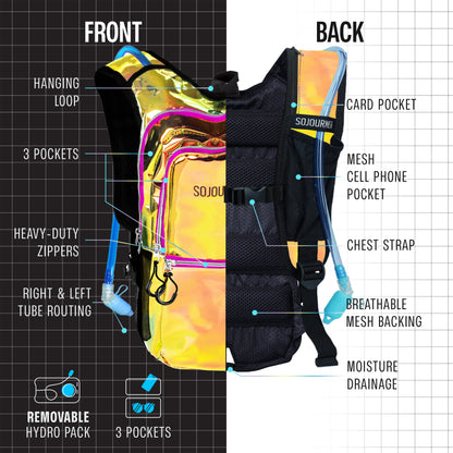 Endurance Hydration Pack — 2L Festival Backpack in Multiple Colors