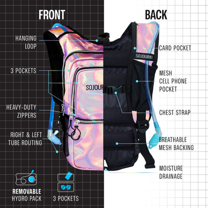 Endurance Hydration Pack — 2L Festival Backpack in Multiple Colors