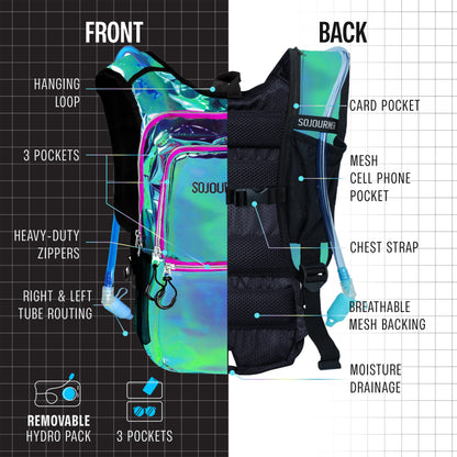 Endurance Hydration Pack — 2L Festival Backpack in Multiple Colors