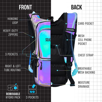 Endurance Hydration Pack — 2L Festival Backpack in Multiple Colors