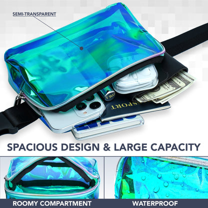 Holographic Festival Fanny Pack — Multiple Colors