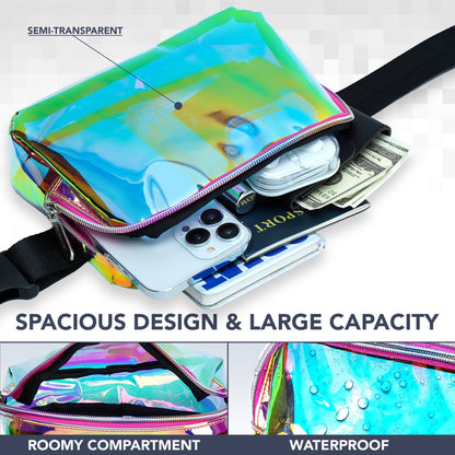 Holographic Festival Fanny Pack — Multiple Colors
