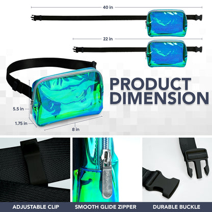 Holographic Festival Fanny Pack — Multiple Colors