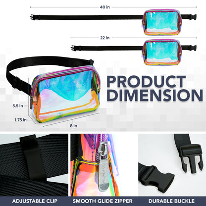 Holographic Festival Fanny Pack — Multiple Colors