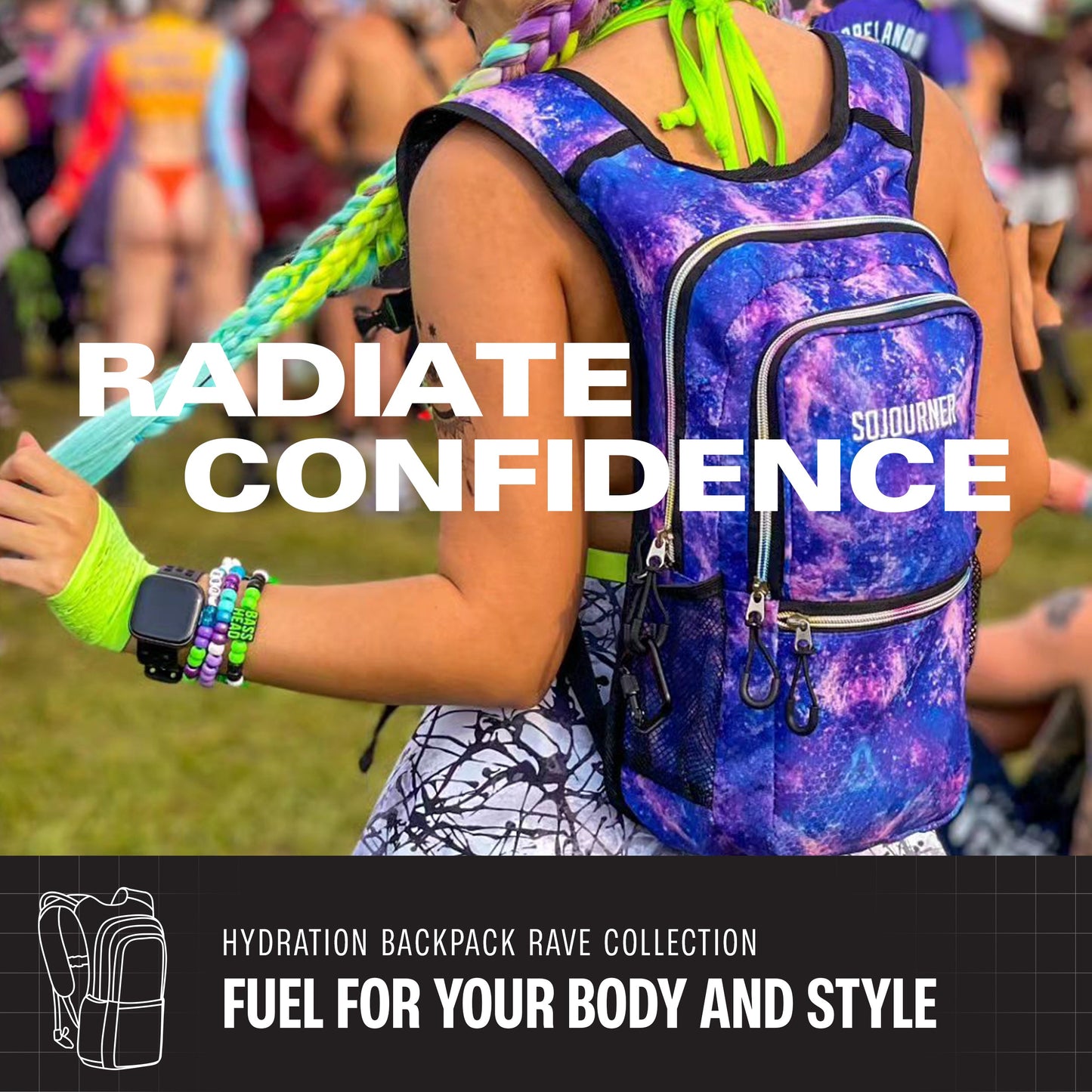 Endurance Hydration Pack — 2L Festival Backpack in Multiple Colors