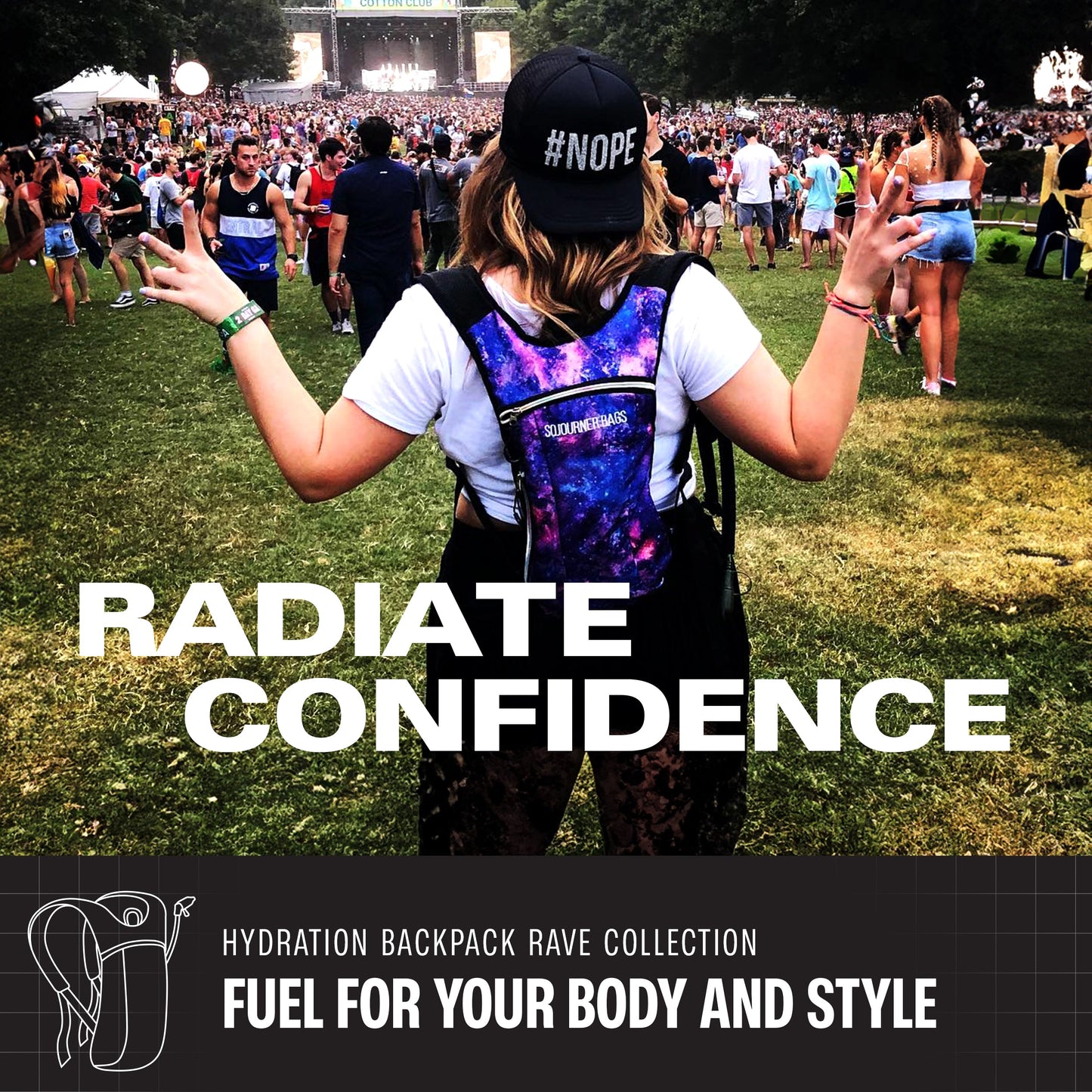 Momentum Hydration Pack - 2L Lightweight Festival Backpack - Select from Multiple Colors