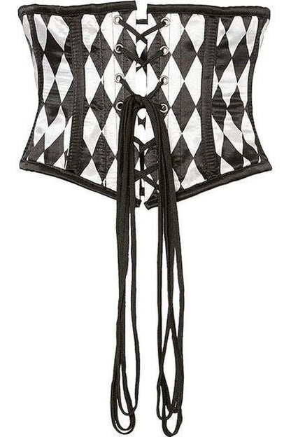 Queen of Hearts Waist Cincher — Diamond Satin Underbust Corset | Daisy Corsets
