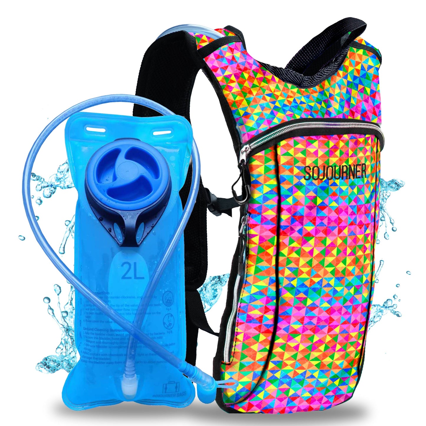 Momentum Hydration Pack - 2L Lightweight Festival Backpack - Select from Multiple Colors