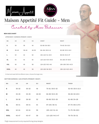 Gloss Leather Shoulder Harness — Structured X Frame Black / White | Maison Appétit