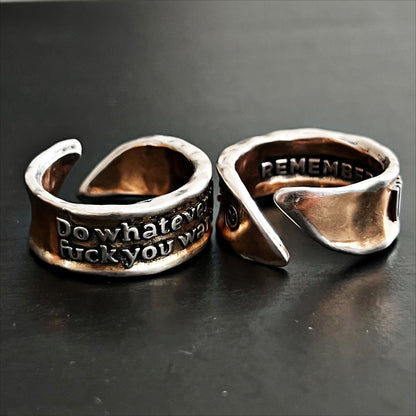 “Do Whatever the F*ck You Want” Adjustable Remember Ring