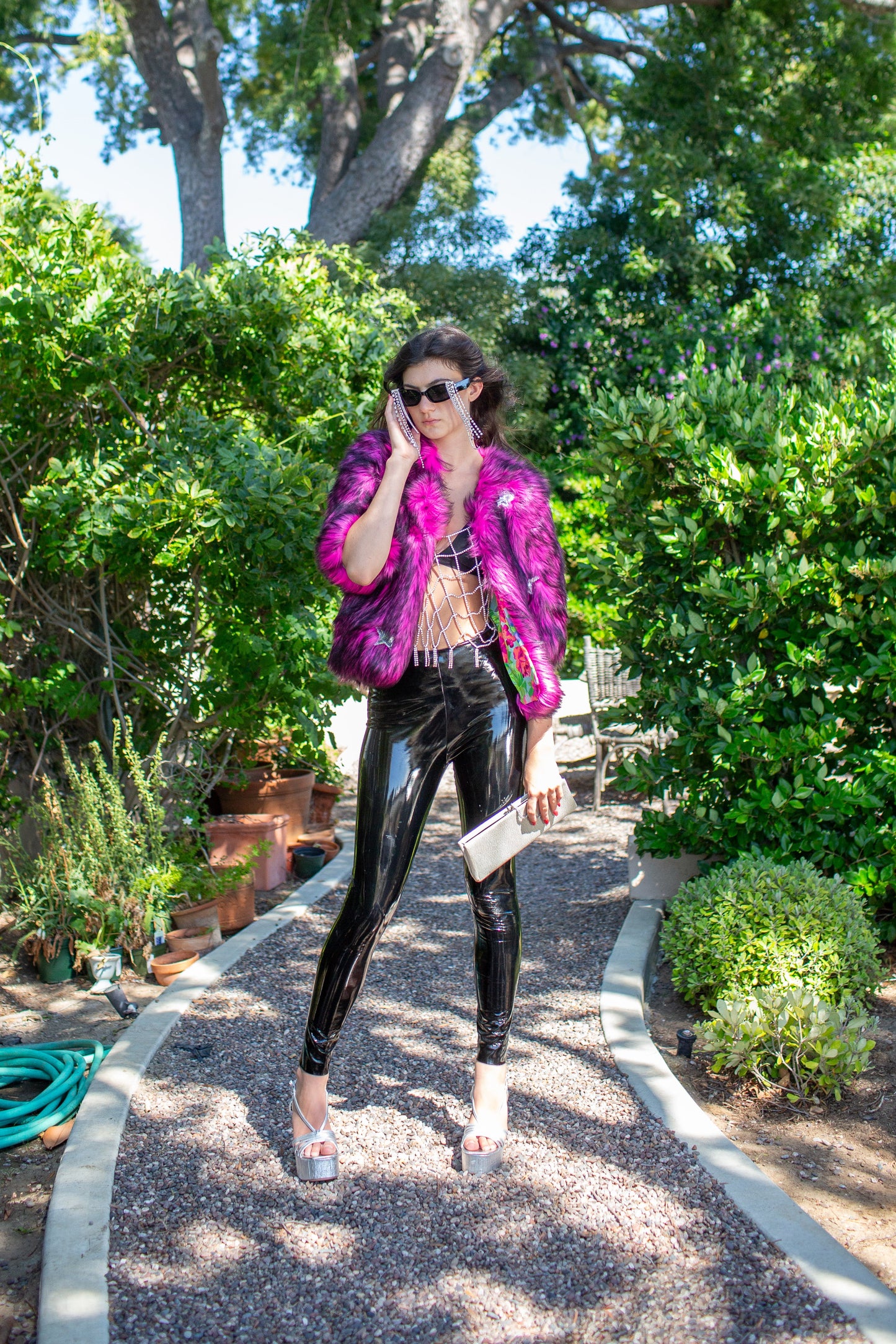 Planet Queen Faux Fur Jacket — Monster Pink | Jennafer Grace