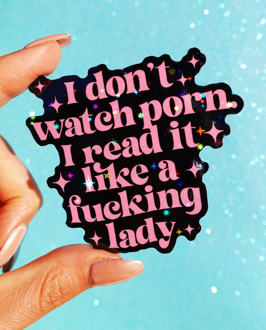 Rebellion Glitter Vinyl Sticker - Read Like a Lady