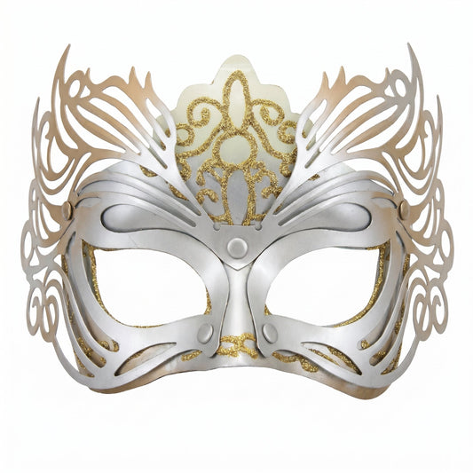 Gilded Elegance Masquerade Mask - Gold & Silver