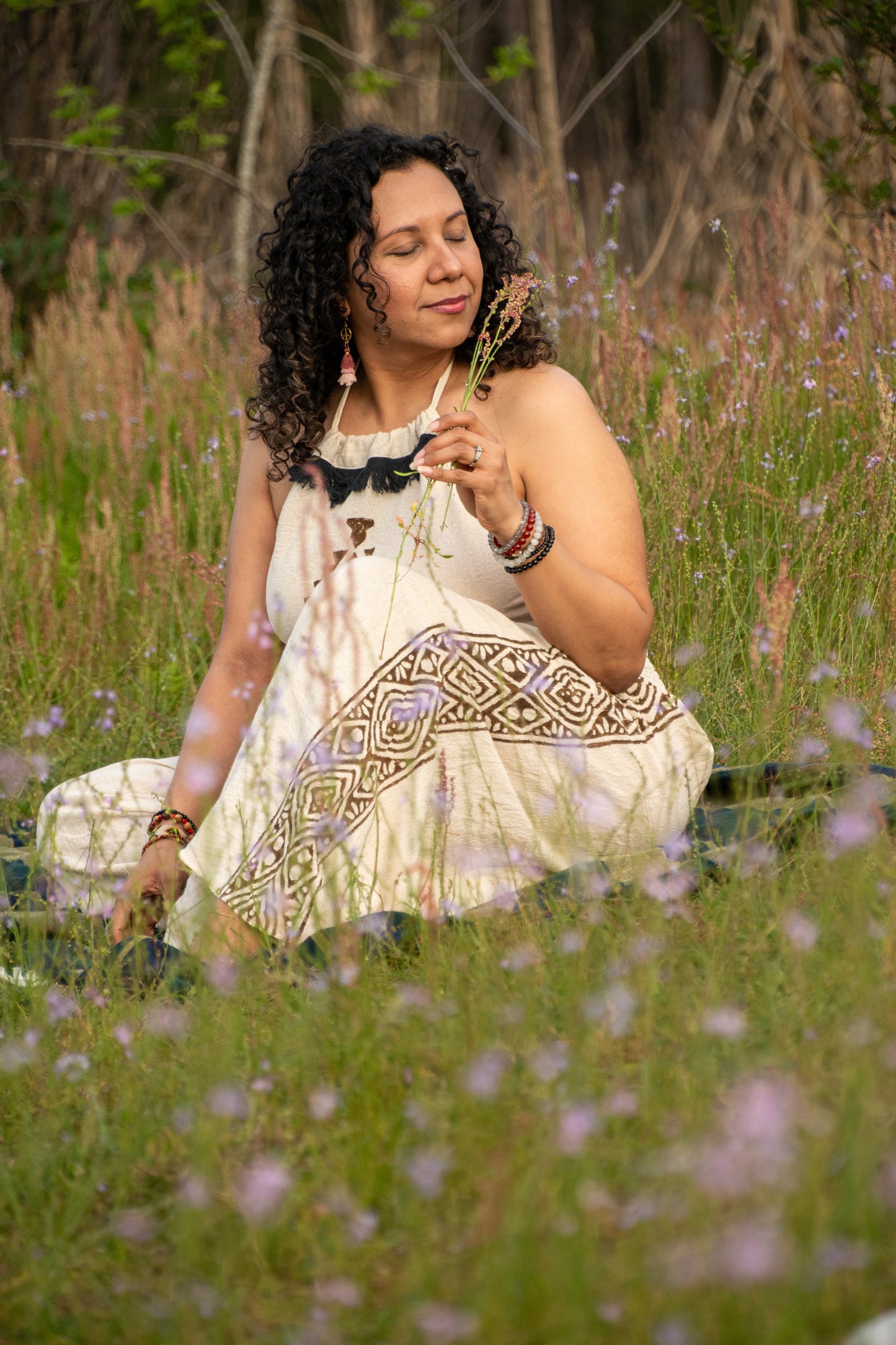 Sacred Flow Tribal Pants - Cream or Brown