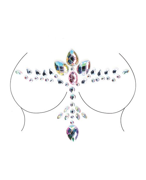 Iridescent Body Jewel Set — Pasties, Cleavage Gems, or Face Crystals