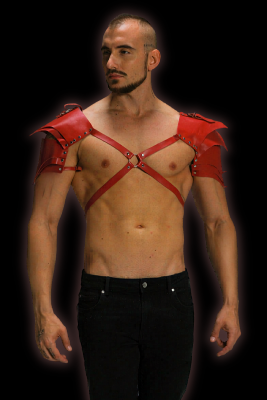Leather Shoulder Wing Harness — Matte Red, White, or Black | Maison Appétit