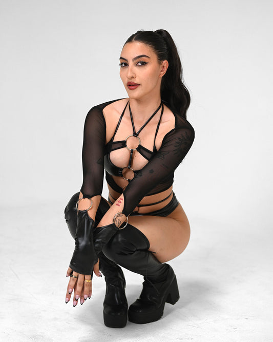 Black Mesh O-Ring Sleeves