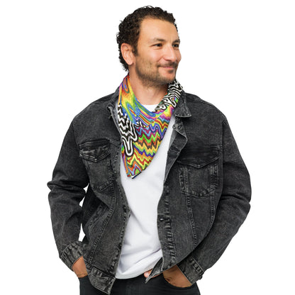 Prism Drip Multi-Wear Bandana — Festival Utility Wrap