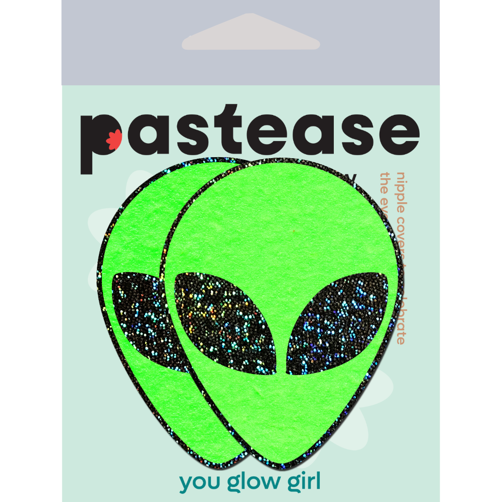 Alien Eyes Pasties — Neon Green Glow | Pastease