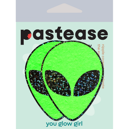 Alien Eyes Pasties — Neon Green Glow | Pastease