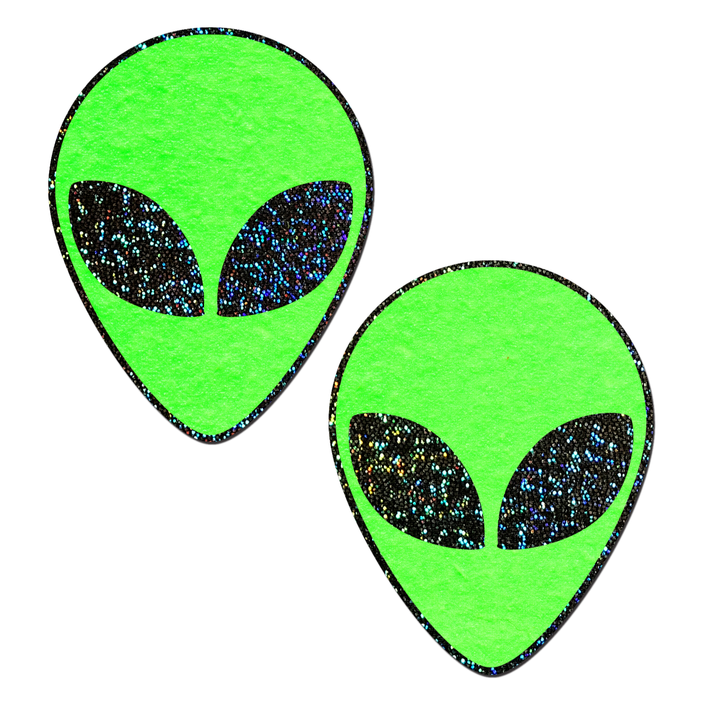 Alien Eyes Pasties — Neon Green Glow | Pastease