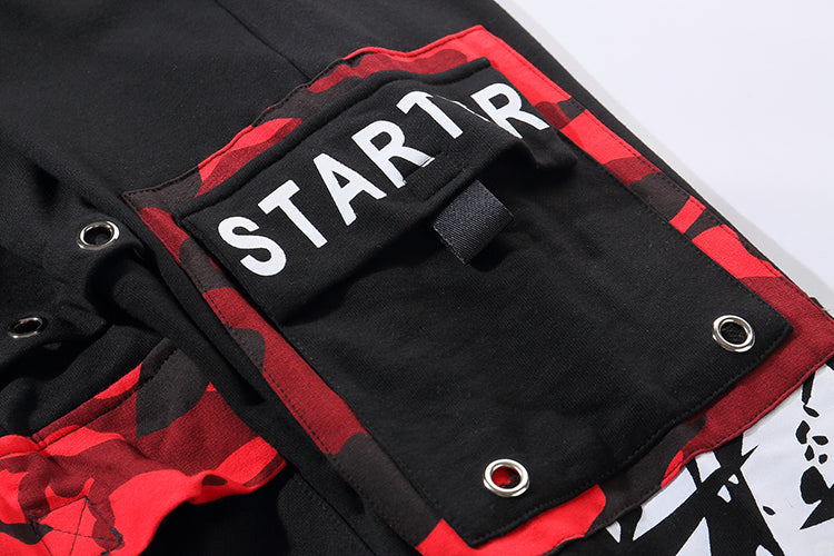 Starting Member Graphic Joggers — Black / Red Camo