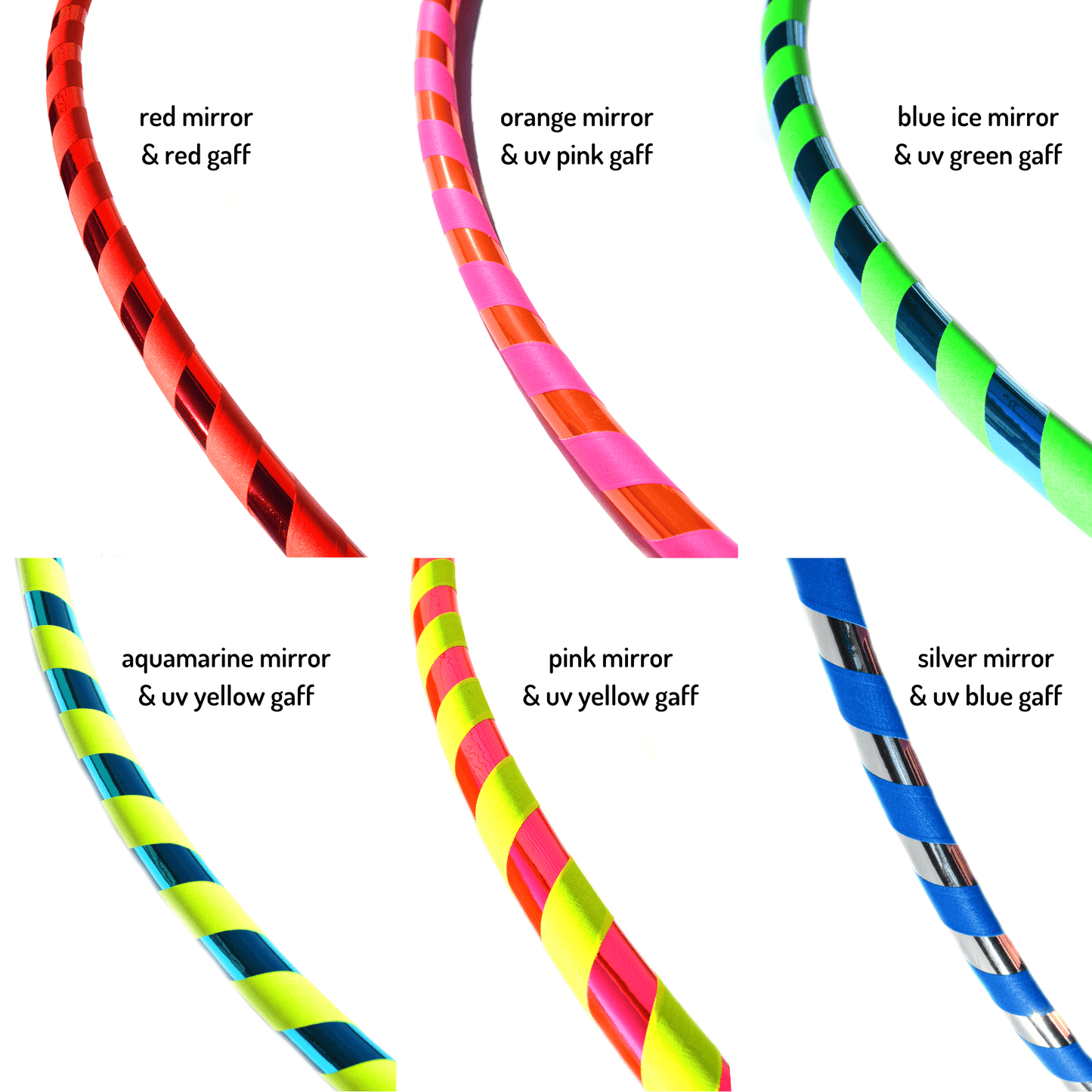 Prism Flow Fitness Hoop — Mirror & Holographic Grip Edition
