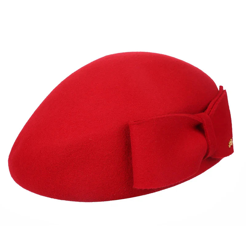 The Head-Turner Structured Beret — Red