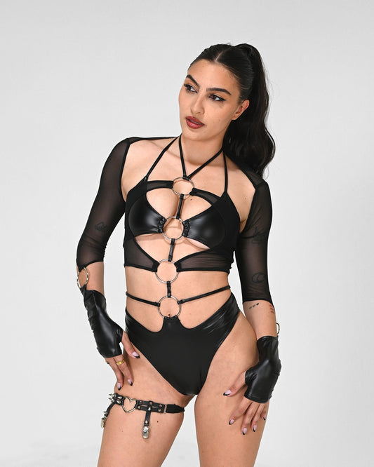 Black Vixen Ring Cutout Bodysuit | Suspex