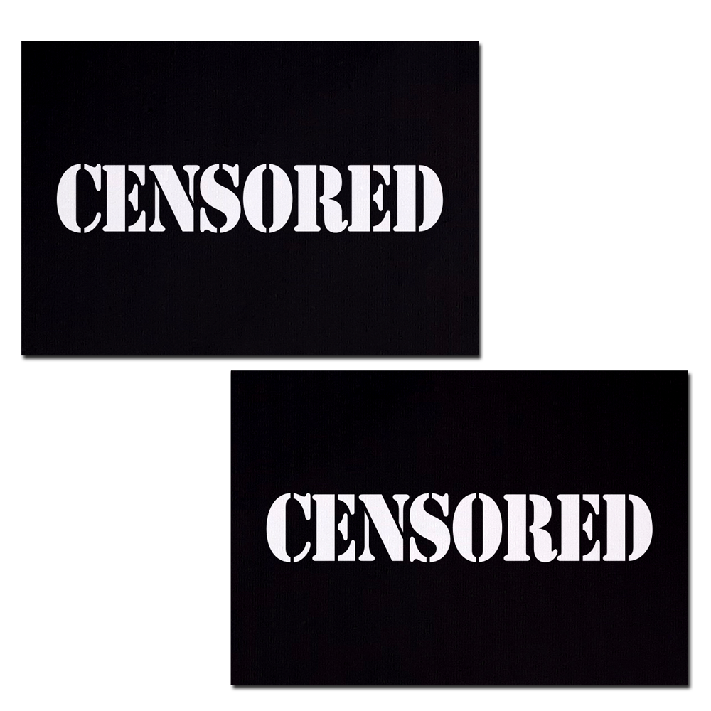 Censored Bar Pasties — Matte Black | Pastease
