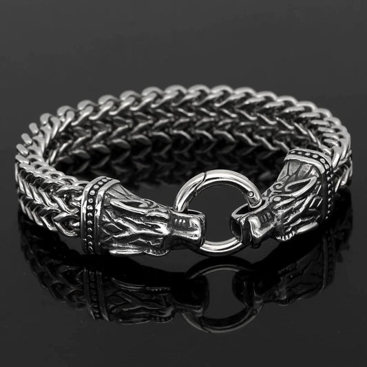 Wolf Head Bracelet — Stainless Steel