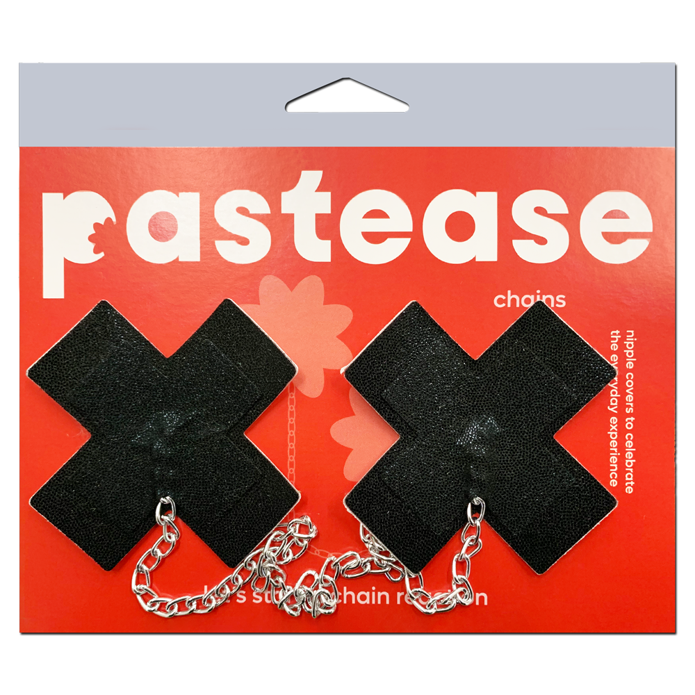 Liquid Black Chain Pasties — X Cross | Pastease
