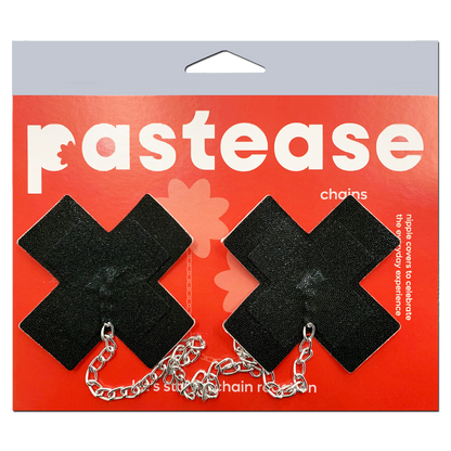 Liquid Black Chain Pasties — X Cross | Pastease