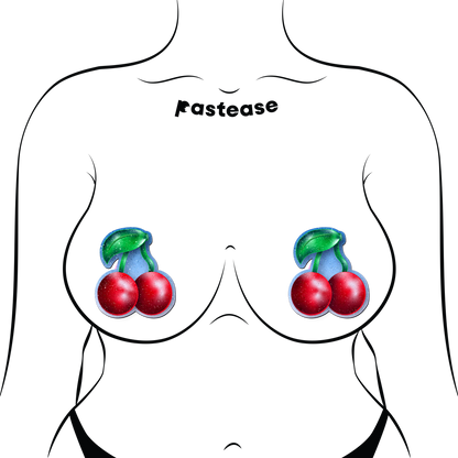 Cherry Pasties — Glitter Velvet Red | Pastease