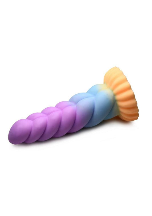 🔒 Unicorn Horn Silicone Dildo — Ombre Swirl