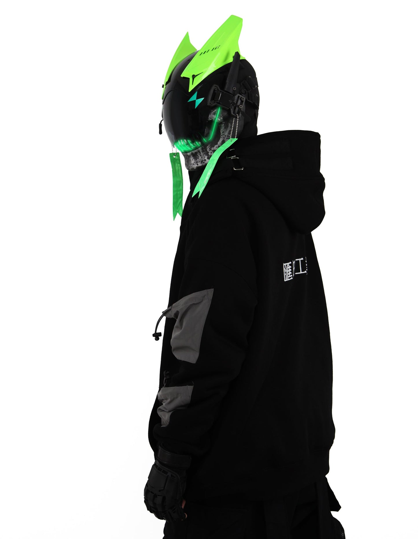 Green Skeleton Tech Mask