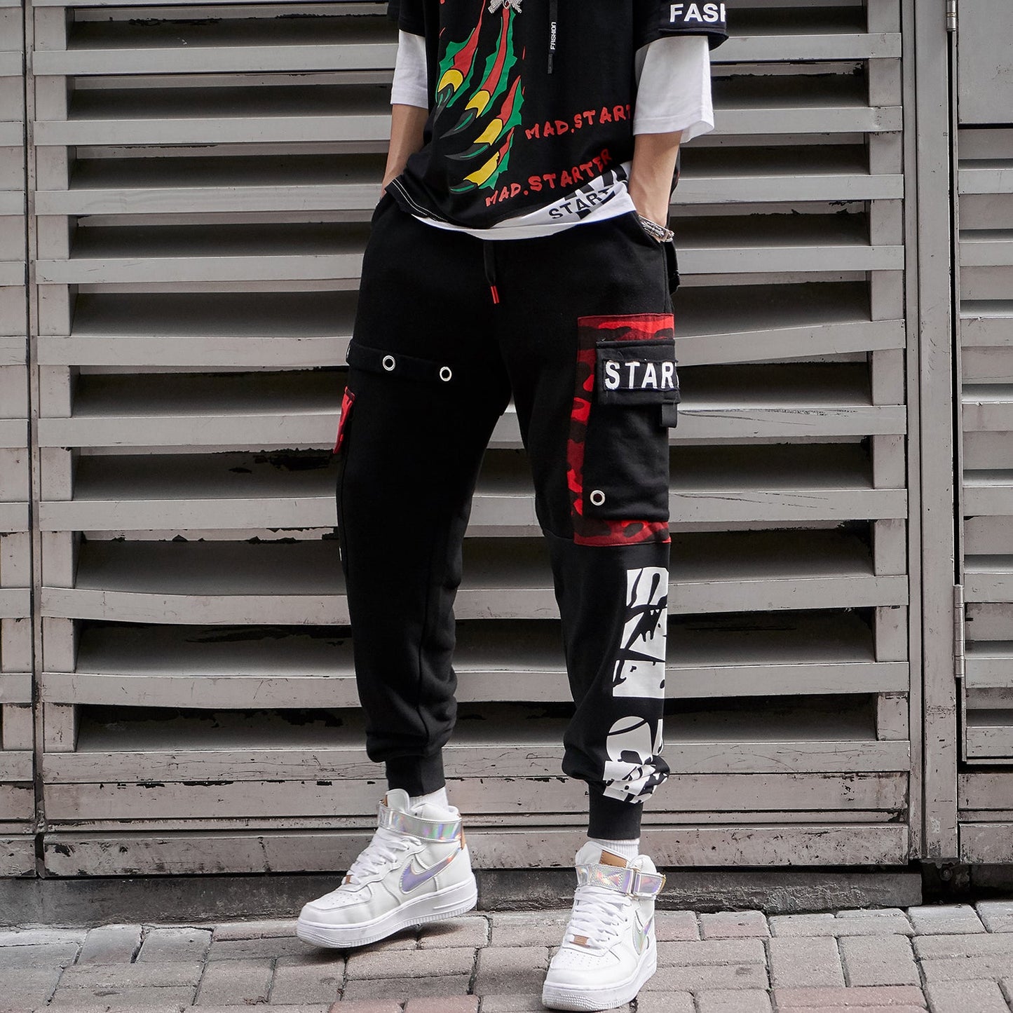 Starting Member Graphic Joggers — Black / Red Camo