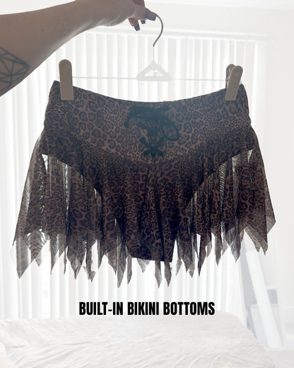 Leopard Luxe Mini Skirt