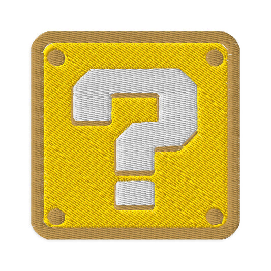 Power-Up Question Patch — Retro Video Game Icon